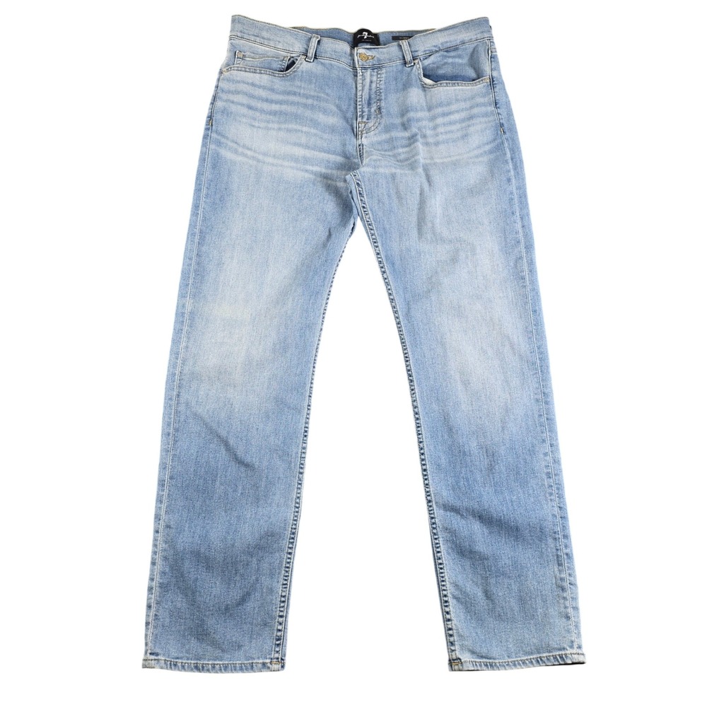 7 For All Mankind Slimmy Slim Straight Light Wash Jeans Mens‎ 38